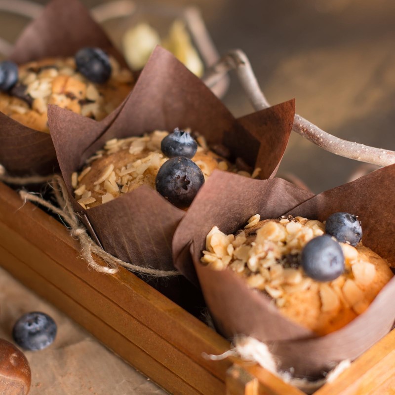 sourcing map 200 Pcs Tulip Baking Cups Cupcake Muffins Liners