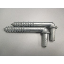 Lag Screw Style 2 Pc Pack Chain Link Gate Hinge 5/8" x 6"