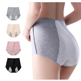 Washable Incontinence Underwear for Women, Thin Lightweight Urine Leak Resistant Ladies Panties, Reusable Protective Briefs for Light Bladder Leakage (Medium)
