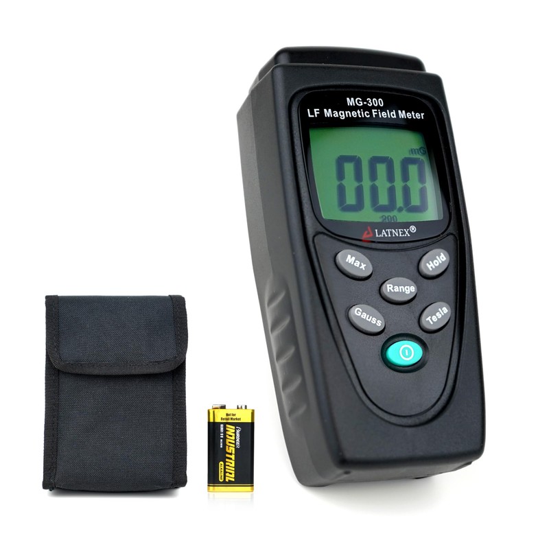 LATNEX MG-300 LF Magnetic Field Meter, Measures EMF from High-Power