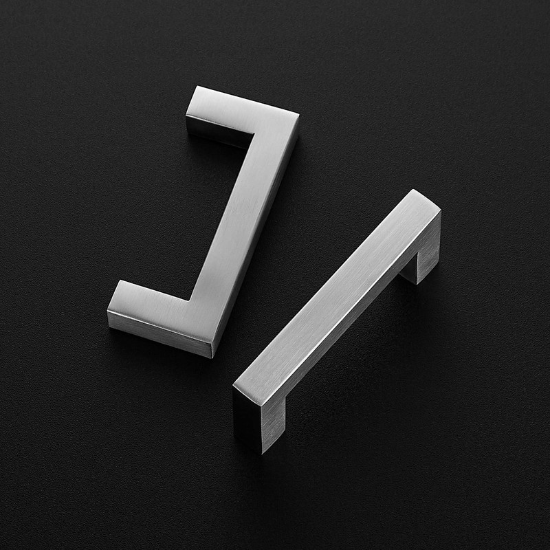 Ravinte 2 Pack Square Bar Kitchen Cabinet Handles Brushed Nickel