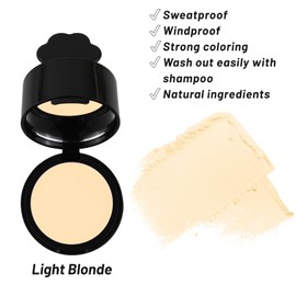 Luxecolors Root Touch Up Hair Color Powder, Gray Hair Coverage Hairline Powder for Women & Men, Instantly Covers Thinning Hair, Bald Spot and Hair Loss, Natural Concealing, Non-Greasy, Light Blonde