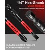 RLVKEAZ 10-PCS 3" Long Magnetic Screwdriver Bits Set: Phillips Bits