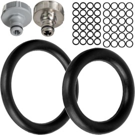 Replacement O-Ring Set, 50 Pieces, for G 1/2 Inch and 3/4 Inch Garden Plug Systems, Compatible with Gardena 21 and 26.5 mm Tap Connectors, Diameter 16 x 11 and 22.3 x 17 mm, Rubber, Sealing Ring for