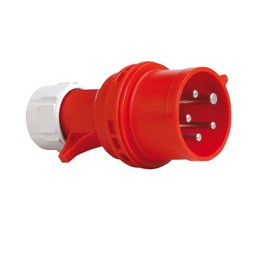 PCE 40829L CEE Plug with Phase Inverter 16A Red Loose
