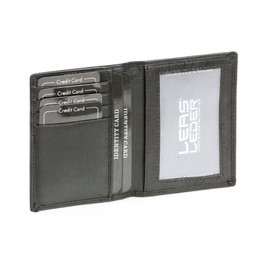 Credit Card Holder LEAS, Genuine Leather, black - ''LEAS Card-Collection''