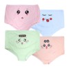4PCS Women Lady High Waist Cute Adjustable Panties Cartoon Briefs