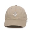 Anchor Baseball Cap Embroidered Cotton Adjustable Dad Hat Khaki