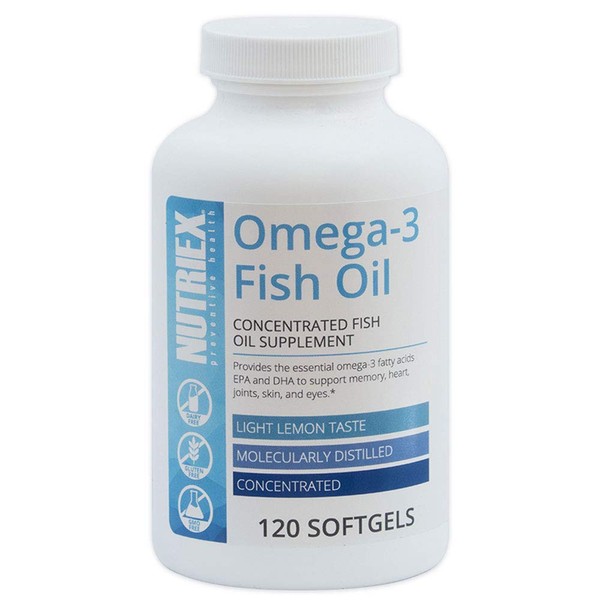 Nutriex Omega-3 Fish Oil Supplement - 120 Softgels