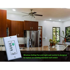 Dysmio Ceiling Fan and Light Wall Control Ceiling Fan Remote Control Kits with Adjustable Speed and Light dimmer
