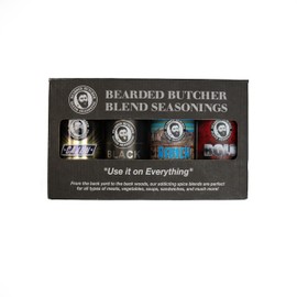Bearded Butchers 4-Pack Seasoning Bundle, Includes Cajun, Black, Ranch, and Bold Blends - Get as a Gift or Use for Any Cooking Occasion, Ideal for Steaks, Pork, Chicken, and More! No MSG