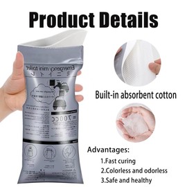 WMDDIAN 12 Disposable Emergency Urine Bags Portable Urine Bags, Suitable for Travel, Camping, Traffic jams, and Other situations — Leak-Proof Urine Bags and Vomit Bags, Suitable for All People