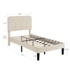 VECELO Twin Size Bed Frame Premium Leather Upholstered Platform with