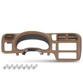 LQI Dashboard Trim Bezel, Compatible with Blazer Jimmy Sonoma S10 1998-2004, Fit Vehicle with Single Din Radio, Not Fit Double Din, 15013761, Beige