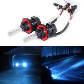 Troniz H13 9008 Bi-Xenon HID Bulbs 35W Super Bright Dual Hi/Lo Headlight Bulb Replacement, 10000K Deep Blue, Pack of 2