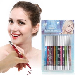 Set de Eyeliner Impermeable de 12 Colores de Larga Duración, Lápiz Delineador de Ojos, Cosmético de Maquillaje