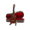 Dselvgvu Wooden Miniature Ukulele with Stand and Case Mini Musical