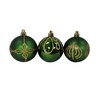 Premier 9 x 60mm Green Decorated Baubles