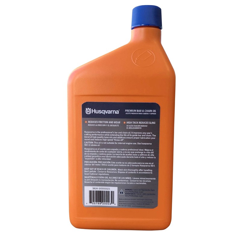 Husqvarna X-Guard Premium All Season Mineral Bar and Chain Oil,