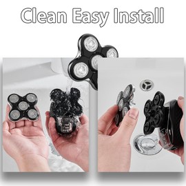 2025 New 2 Pack Balder Pro Replacement Head for Remington Balder Pro Head Shaver XR7000, with 5 Dual-track Cutter Heads, Precision Electric Shaving for Bald Men