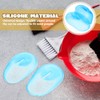 Coheali Par Protectores Auditivos Silicona Teñir Cabello Color Azul