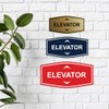 Fancy Elevator Up & Down Arrows Sign (Brushed Gold) -