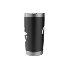 white letter K monogram initials minimalist heart graphic Stainless Steel Insulated Tumbler