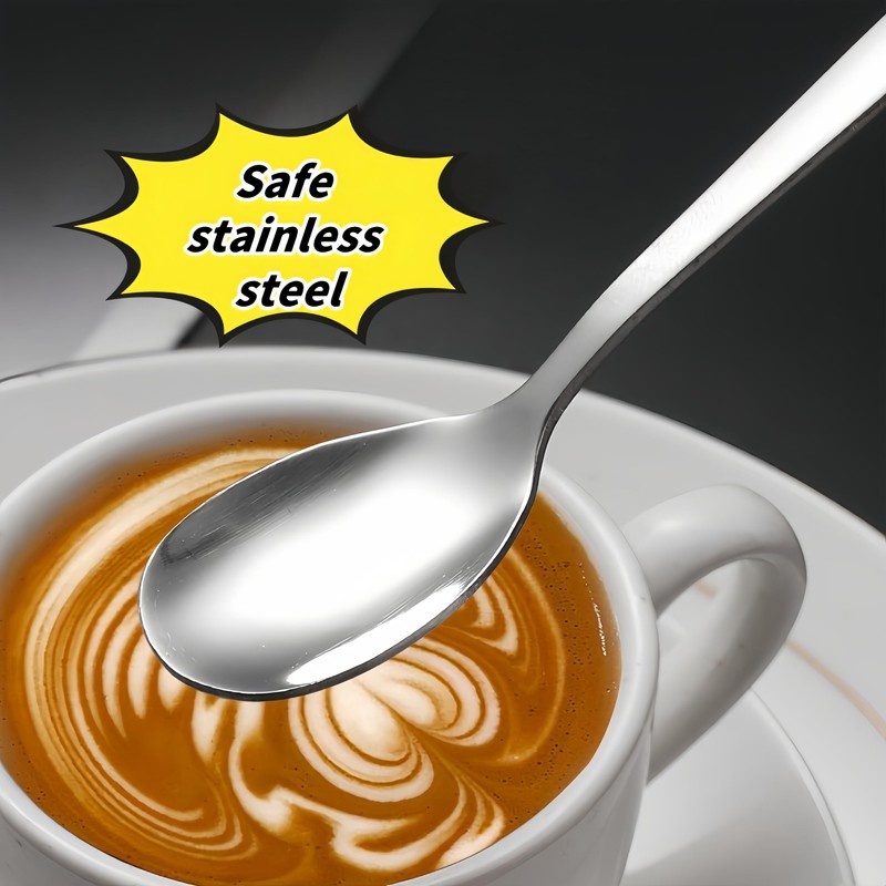 4-in-1 Stainless Steel & Ceramic Coffee Spoon Set - Elegant