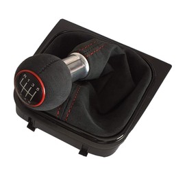 6-Speed Gear Knob Gear Stick Gaiter Stitching Red RK