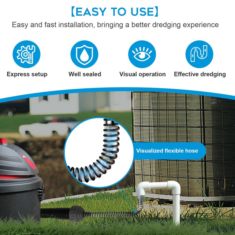 AC Drain Line Cleaner；HVAC to 1-inch & 3/4-inch PVC AC