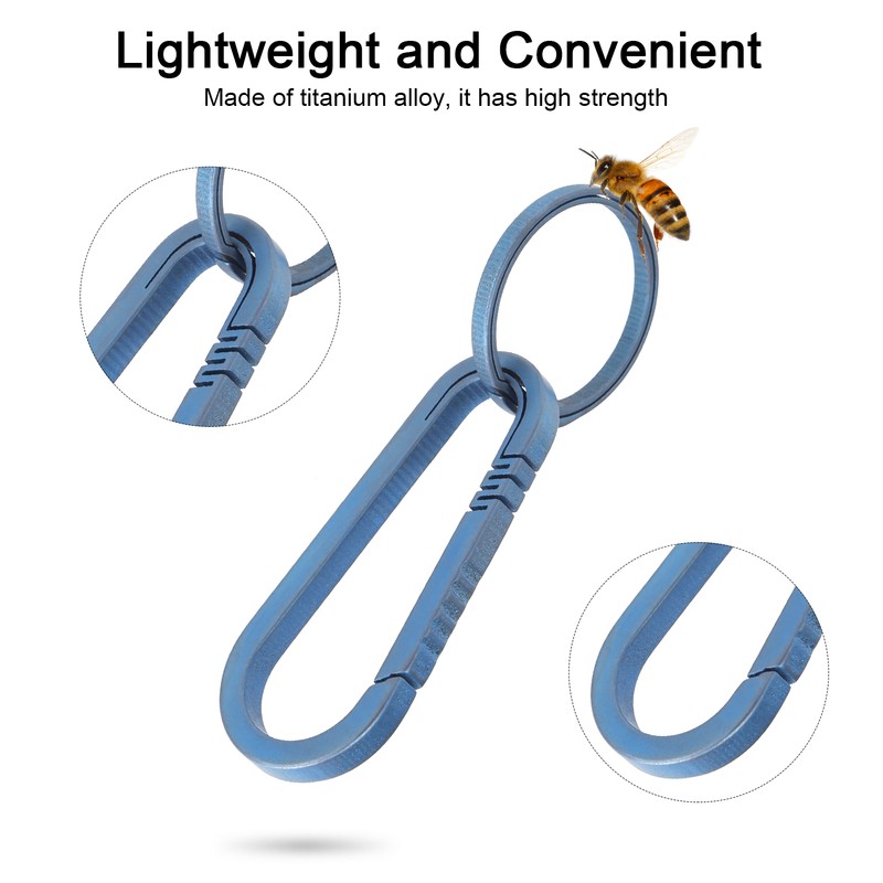 Titanium Alloy Keychain Key Holder Quick Release Keychain Backpack Hanging