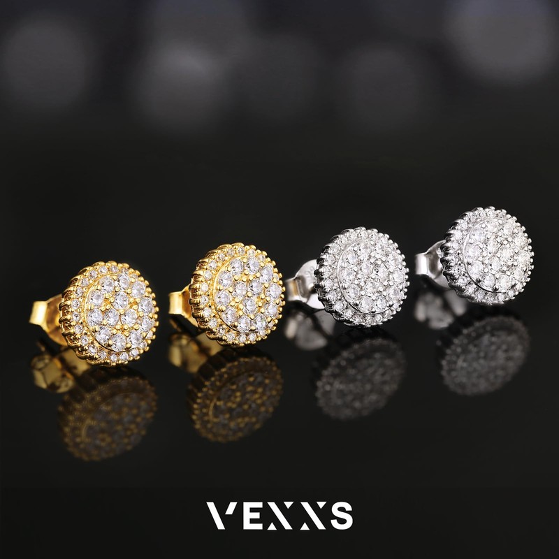 VEXXS 925 Sterling Silver Stud Earrings6