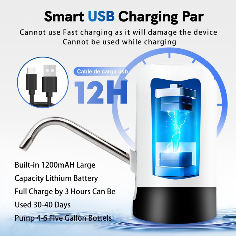 Automatic Water Dispenser, USB Charging Distributor, Removable and Convenient for