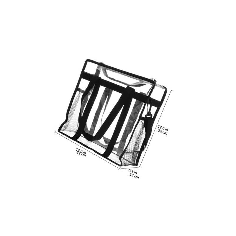 ifundom Bolso de Hombro Transparente Negro de Pvc y Multifuncional