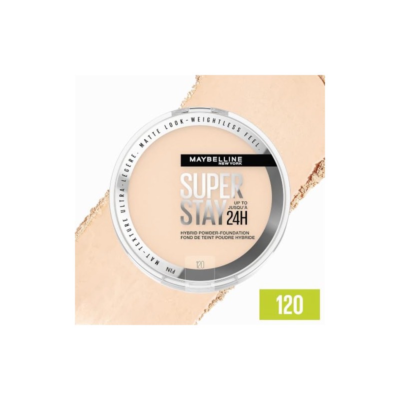 Maybelline Supertay Active Wear base de maquillaje en polvo 120