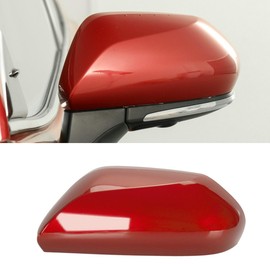 Car Side Rearview Mirror Cap Cover Trim for Toyota Camry 2018 2019 2020 2021 2022 2023 Replacement (Only FIT with Singal Light Type) (Red, Left Diver Side)