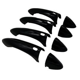 S SIZVER Signature Glossy Black 8pcs Side Door Handle Cover Overlay Compatible with 2016&Up Chevy Cruze