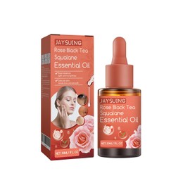 Rose Black Tea Face Serum with Squalane – Anti-Aging & Hydrating Essence for Fine Lines & Wrinkles – Black Currant & Rose Extract Facial Oil for Smooth, Plump Skin – Daily Moisturizing Skincare