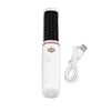 Hair Straightener Brush USB Rechargeable Hair Straightening Curling Brush Pearl