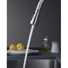 XVL Pull Down Faucet Spray Head, Kitchen Faucet Spray Nozzle,Faucet Head Replacement Part,Check Valve and Screen Filter G1/2 Connections, Brushed Nickel T6501a