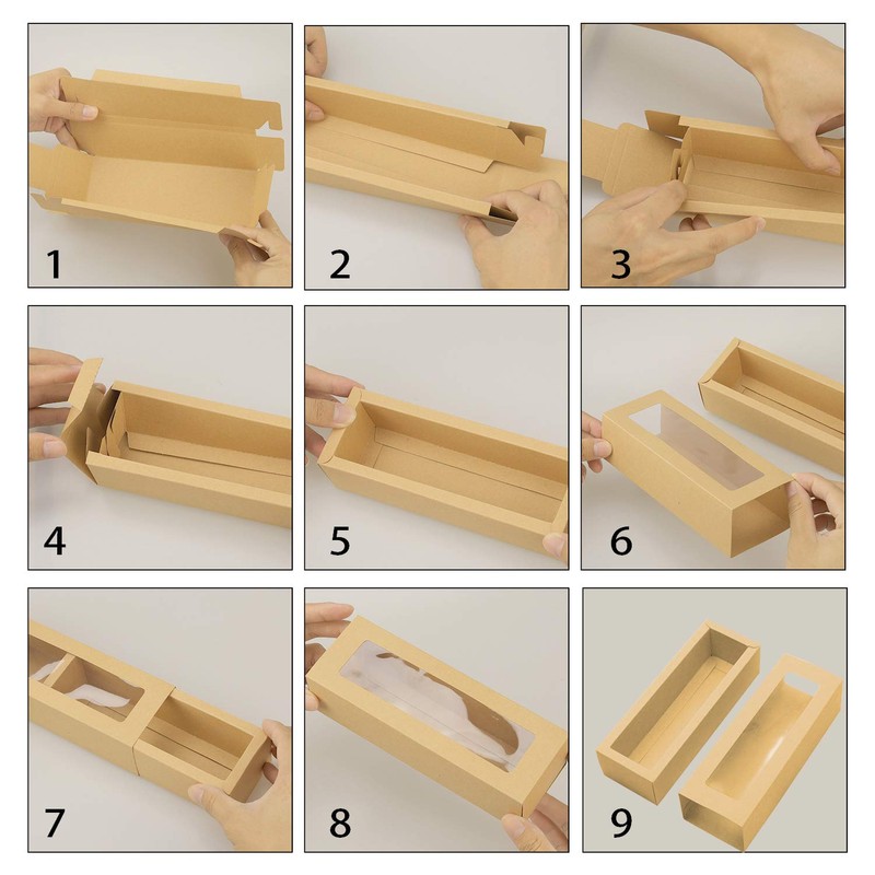 12 Pack Macarons Boxes Macaron Boxes Packaging,Brown Kraft Macaron Boxes