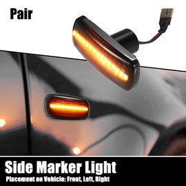 X AUTOHAUX 1 Pair Side Marker Light NO.4806224AE for Chrysler 300 Base C