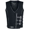 Gothicana by EMP Men's Black Vest with Buckles, black
