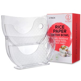 tazón de agua de papel de arroz vietnamita, tazón de agua con rollo de primavera, soporte de papel de arroz y bandeja para envolturas de papel de arroz para rollos de primavera, rollo de verano.