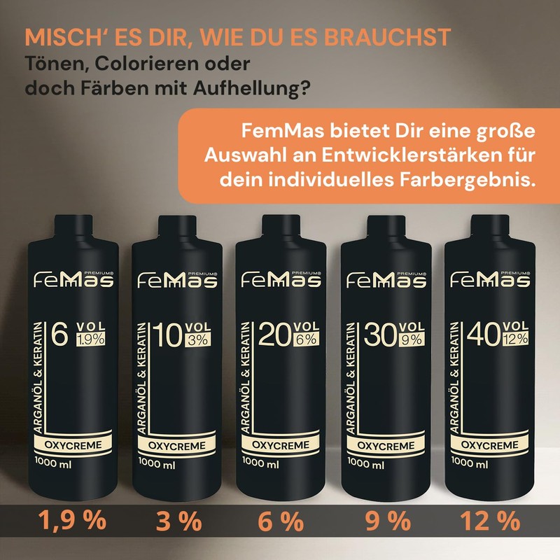 FemMas Oxycreme in 9% 100 ml, Oxidant for Hair Colouring