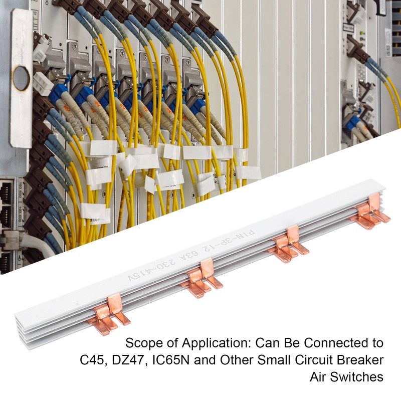 PIN TYPE Copper Busbar 3P 12 Way 63А PVC Good