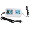 Temperature Controller Digital Dual Display Electronic Control Socket 10A WT‑1009