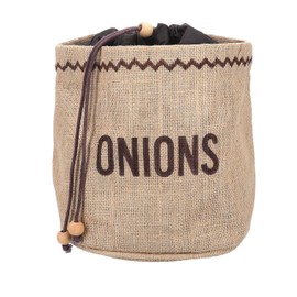 Natural Elements Onion Bag with Blackout Lining, Hessian, Brown, 20 x 20cm