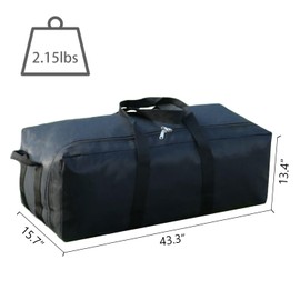 Portable Foldable Lightweight Luggage Heavy Duty Sports Storage Bag Travel Duffle Bag for Hiking, Camping & Gym Equipment Bag for Team Coaches (43.3 * 15.7 * 13.4 inches)