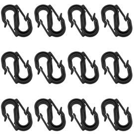 FINBe Double-Ended S-Shaped Plastic Hook Plastic Hanging Hooks Outdoor Tent S-Type Plastic Hook for Waterproof Cloth Awning Net Goods Net Awning Fixed 12PCS